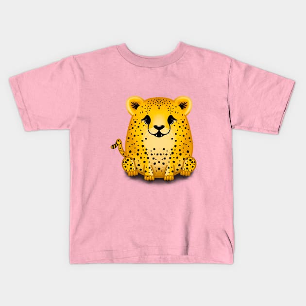 Chubby Cheetah Kids T-Shirt by Soupy Beans